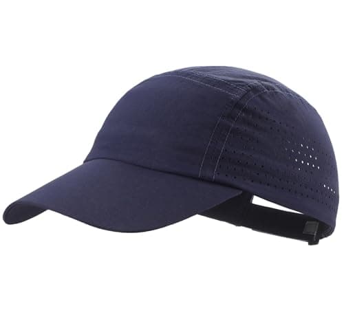 Image of Decentron Mens Quick Dry Run Hat UPF 50+ Cooling Golf Cap UPF 50+ Reflective Baseball Hat Navy Blue
