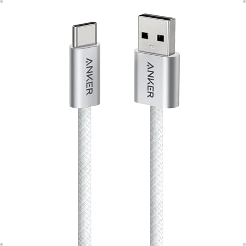 Image of Anker Zolo USB-A to USB-C Charger Cable, 1 m Durable Braided Type-C Fast Charging Cable with Slim Connector, Seamless CarPlay, For iPhone 17/16/15, iPad Pro, Samsung Galaxy, More(White)