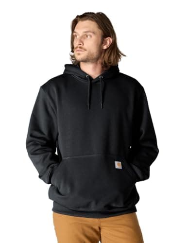 Image of Carhartt Men's Loose Fit Midweight Full-Zip Sweatshirt, Black, XXL