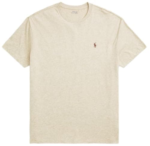 Image of POLO RALPH LAUREN Men's Jersey Short Sleeve Tee, Rl Dune Tan Heather, Medium