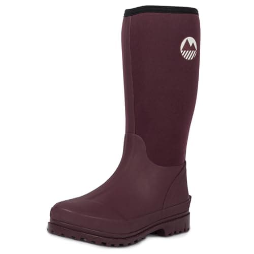 Image of Lakeland Active Women's Rydal Neoprene Insulated Rubber Wellington Mucker & Yard Boots - Plum - 6 UK