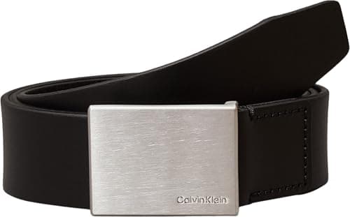 Image of Calvin Klein Men's Formal Plaque Belt 3.5cm K50k504309 Belts, Black (Black), 110