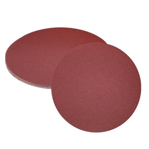 Image of sourcing map 8pcs 12-Inch PSA Sanding Discs, 120 Grits Aluminum Oxide Self Adhesive Stick Back Sandpapers, No-Hole Round Wet/Dry Sander Papers, Sand Auto Car Paint, Wood, Metal