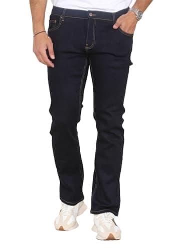 Image of MYT Mens Straight Leg Jeans Regular Fit Denim Pants Trousers Indigo 32W x 32L