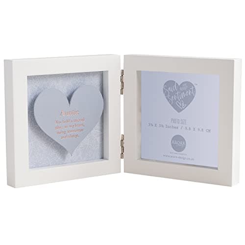 Image of Said with sentiment 7660 Auntie Hinged Heart Photo Frame