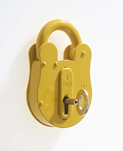 Image of FB14 Yellow Type London Fire Brigade Padlock Supplied with 1 Key