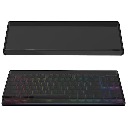 Image of GEEKRIA Tenkeyless TKL 80% Compact 87 Keys Wireless Mechanical Gaming Computer Keyboard Clear Acrylic Dust Cover Compatible with Razer DeathStalker V2 Pro TKL