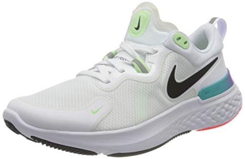 Image of Nike NIKE REACT MILER, Men's Running Shoe, White/Black-Vapor Green-Hyper Jade-Hyper Violet, 7.5 UK (42 EU)