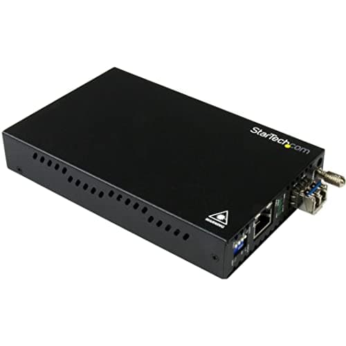 Image of StarTech.com Singlemode (SM) LC Fiber Media Converter for 1Gbe Network - 10km - Gigabit Ethernet - 1310nm - with SFP Transceiver (ET91000SM10)