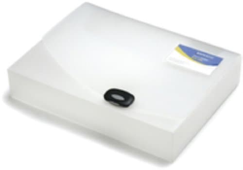 Image of Rapesco 0711 Rigid Box File, 40 mm Spine, A4, Transparent