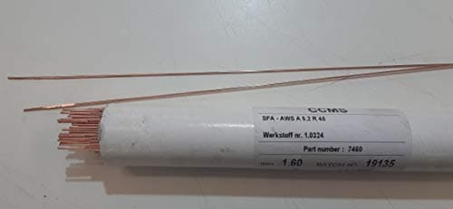 Image of 150 x 1 Meter 1.6mm Diameter Gas Welding Rods Copper Coated Mild Steel Wide Range of Applications