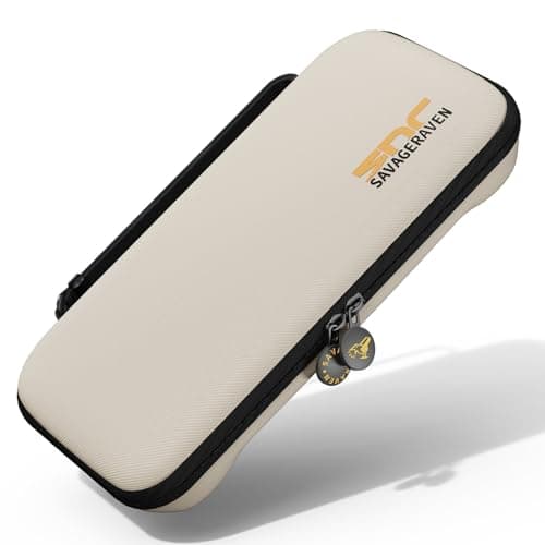 Image of SAVAGE RAVEN by Skull & Co. Every Day Slim Carrying Case for Nintendo Switch 2: Portable Hard Shell Protective Travel Gaming Console Protection Case, Accessories, Storage, Off-White