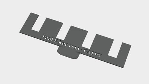 Image of PaulEkey Door Hinge Packers, 100mm 4-Hole Flag Shims, 1mm Black, Pack of 3