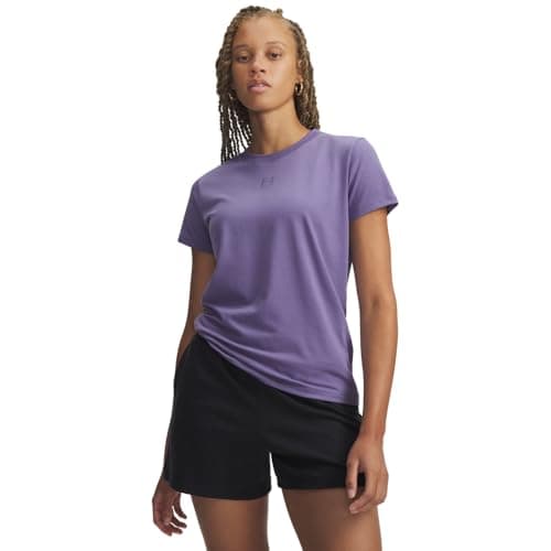 Image of Under Armour Womens Rival Core Short Sleeve T Shirt, (520) Purple Luxe / / Purple Luxe, S