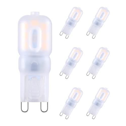 Image of tkhetiana Dimmable G9 LED Light Bulb 2.5W,Warm White 3000K G9 Small Led Bulb, Replacement for 25W 30W Halogen Bulb, 360° Beam Angle,AC220-240V for Home Lighting,6 Pack