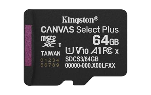 Image of Kingston Canvas Select Plus microSD Memory Card 64GB micSDXC Gen3 100R A1 Single Pack w/o ADP - SDCS3/64GBSP