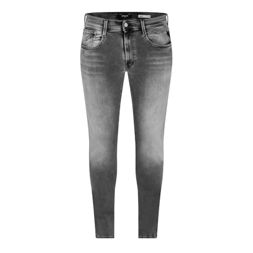 Image of Replay Herren Jeans Anbass Slim-Fit Hyperflex mit Stretch, Grau (Medium Grey 096-1), 31W / 32L