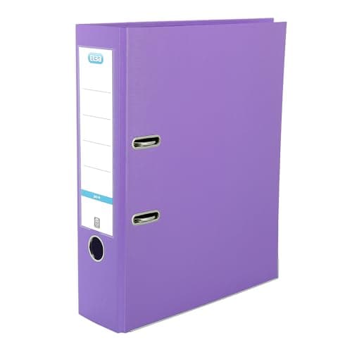 Image of Elba A4 Lever Arch File, 570 Sheet Capacity, 80mm spine, Strongline Plastic on Board, Single, Purple