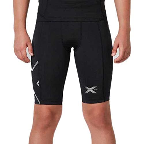 Image of 2XU Boys Youth Compression Shorts - Black/Black, Medium (130-150cm)