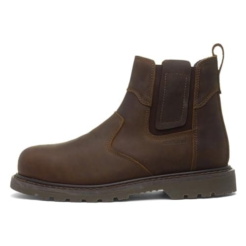 Image of EarthWorks Safety - EarthWorks Scriber Mens Brown Leather Safety Boot - Size 9 UK - Brown