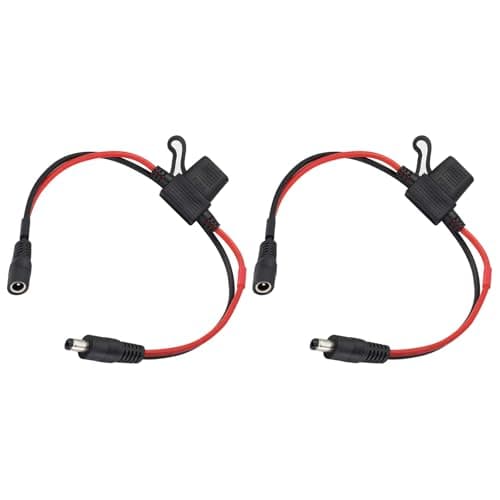 Image of Durability 14AWG Coppers Power Extension Cable with 10.0A Fuses Quick Disconnects Wire Harnesses for LED Strips Surveillances Power Extension Line