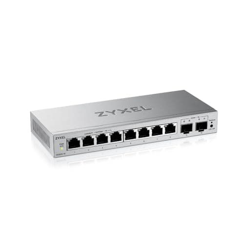 Image of Zyxel 8-Port Gigabit Switch | Web Managed Ethernet Network | 2x SFP Uplinks | QoS, Link Aggregation, VLAN, IGMP Snooping | Fanless | Desktop [GS1200-10v3]