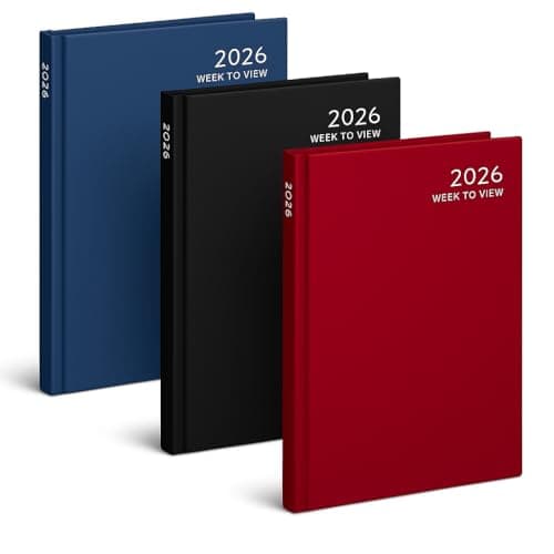 Image of Sixstore A5 Diary Week to View 2026 Diaries Office Work Planner Desk Organiser Diaries Year Planning 1 Diary Sent at Random