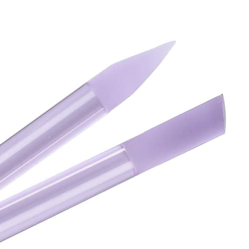 Image of Bona Fide Beauty Glass Cuticle Pusher - 1Pc Purple Glass Cuticle Pusher Tool. Dual Ended Czech Glass Crystal Cuticle Pusher with Pointed and Slanted Ends