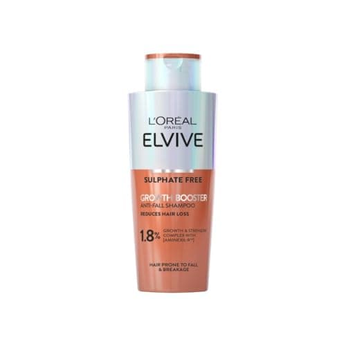 Image of L'Oreal Paris Shampoo For Hair Growth And Anti Hair Loss, Elvive Growth Booster With Aminexil And Niacinamide, Prevents Hair Thinning And Reduces Loss In 12 Weeks For Visibly Fuller Hair, 200ml