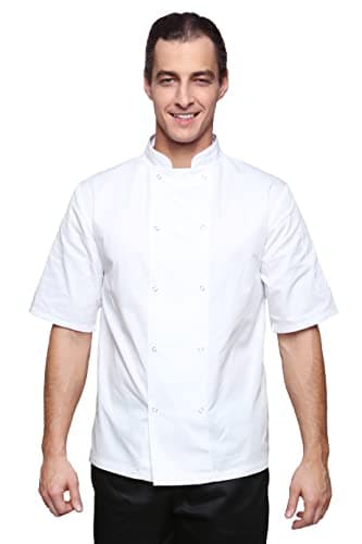 Image of Mirabella Health & Beauty Unisex Oregano Chef's Short Sleeve Jacket White 3XL
