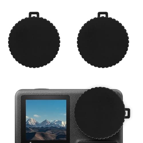 Image of 2pcs Lens Cap for Dji Osmo Action 4 and Action 3, Black Lens Protector Flexible Lens Cover Protective Accessories Compatible with Dji Osmo Action, Prevent Scratches Dust