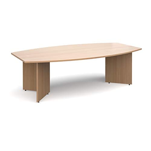Image of Mr Office Arrow head leg radial boardroom table 2400mm x 800/1300mm, Beech