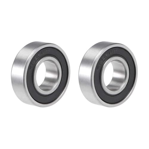 Image of TOP-VIGOR 2Pcs 6202-16-2RS Deep Groove Ball Bearings, Z2 16mm x 35mm x 11mm Double Sealed Industrial Bearings, Chrome Steel Skateboard Bearings for Electrical Instrument Equipment