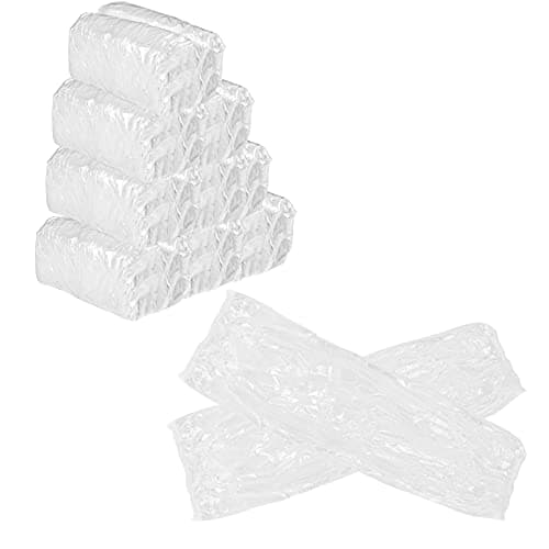 Image of AUEAR, Disposable Arm Sleeves Covers Plastic Oversleeves Protector PE Sleeve Cover Painting with Elastic for Arm Protection, Clear, 100 Pack
