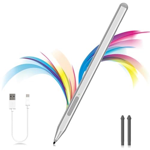 Image of Stylus Pen for Microsoft Surface Pro12/11/10/9/8/X/7+/6/5/4/3/Surface 3, Surface Go 3/2/1, Surface Laptop/Studio/Book 4/3/2/1 with Eraser Side Button,Palm Rejection,Tilt Function,1024 Pressure
