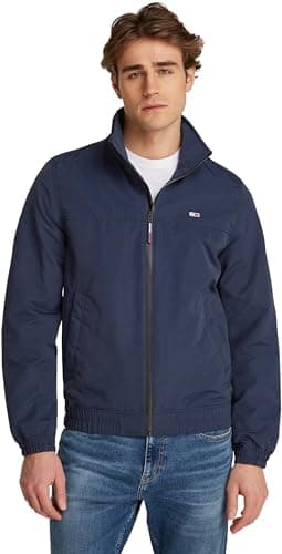 Image of Tommy Jeans Men’s Essential Casual Bomber Jacket, Blue (Dark Night Navy), XS