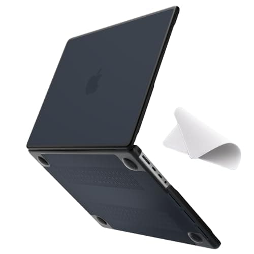Image of eleger Anti-cracking Case compatible with MacBook Pro 16 inch M5 M4 M3 M2 M1 Pro/Max A3428 A3429 A3403 A3186 A2991 - A2485, 2026 2024 2023 2021 Release, Black TPU Bumper & Hard PC Shell, Matte Black