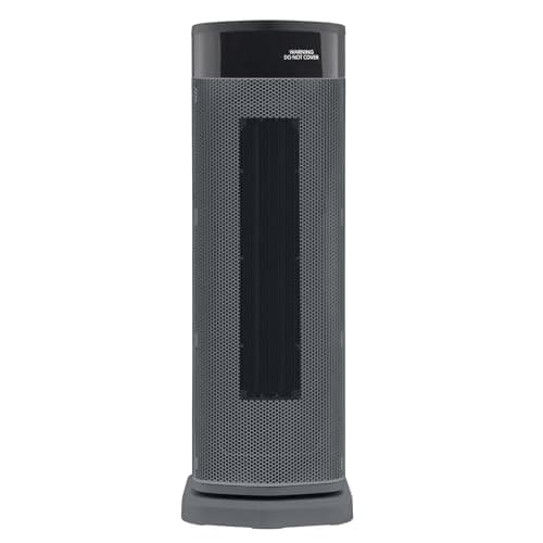 Image of Morphy Richards HeatFlux Digital Ceramic Tower Fan Heater 2000W, Remote Control, Compact, 20m2 Coverage, Oscillation, Timer Function, Auto Switch off, Touch Panel Design, Low Noise, Grey, 825402