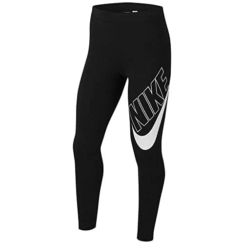 Image of NIKE Girl's G Nsw Favorites Gx Legging Sport Trousers, Black/(White) (C/O), S UK