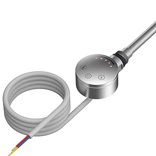 Image of Chrome Thermostatic Element for Electric Heating Bathroom Heated Towel Rails and Radiator Warmers (300 Watt)