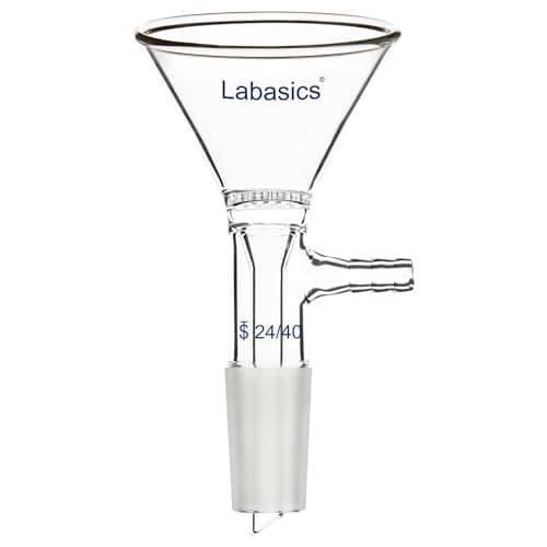 Image of Labasics Triangular Borosilicate Glass Filter Funnel, 75mm Top, 24/40 Joint, Transparent