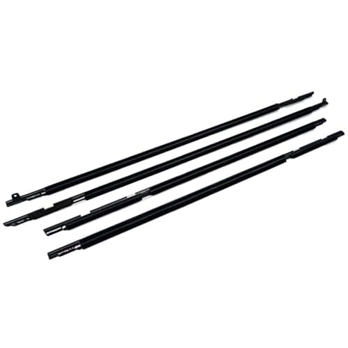 Image of Car Door Seal Strip Rubber 4PCS Outer Windows Rubber Weatherstrip Door Sealing Belt Moulding Trim for Land for Cruiser FJ80/ FZJ80/ HDJ80 1991-1998(Black)