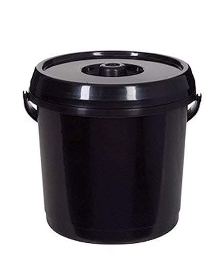 Image of Whitefurze 14L Bucket with Lid, Black 1X