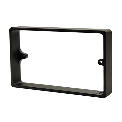Image of 2-Gang Socket Spacer. Double Back Box Extender for UK Sockets (Black, 20mm)