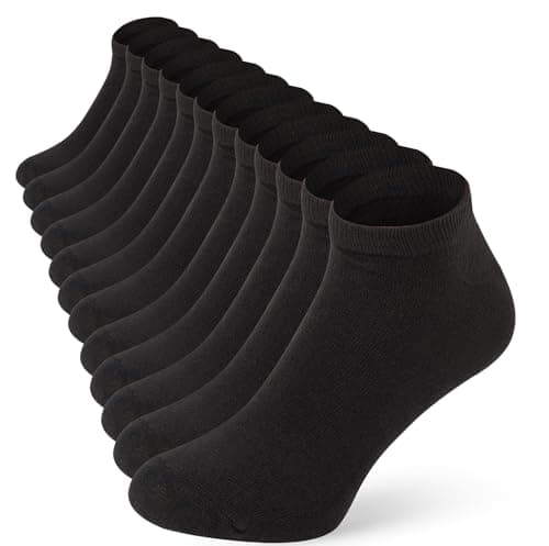 Image of Bonjour 12 Pairs - Trainer Cotton Sports Ankle Socks for Men Women Breathable Durable Athletic Socks Running Socks - UK Size 6-11