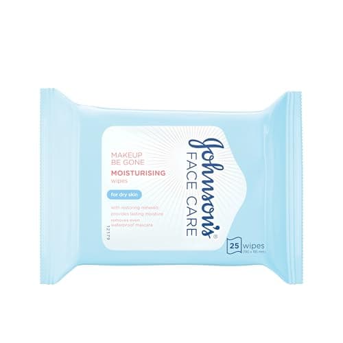 Image of Johnson's Face Care Makeup Moisturising Wipes with coconut water, Pack of 25 Wipes, Packaging May Vary