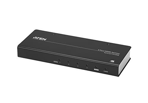 Image of ATEN True 4K HDMI 4 Port Splitter VS184B, HDCP 2.2 Compatible, up to 600 MHz, up to 15 m(1920x1200)/ 1.8m (True 4K)* UK, #1 KVM Market Leader