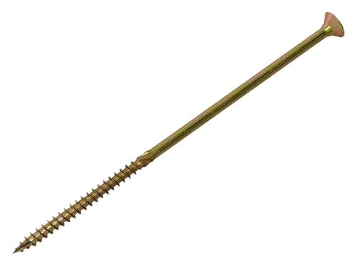 Image of Forgfix Spectre™ PZ Compatible Wood Screw CSK ZYP 8.0 x 250mm Box 50, zinc yellow passivated finish for excellent resistance to corrosion