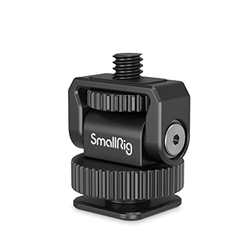 Image of SMALLRIG Tilting Mount with Cold Shoe Adapter Univeral Cold Shoe to 1/4"-20 Screw Adapter, Works for Camera, Cage, Light and Microphone - 3577