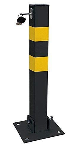 Image of UKB4C Square Heavy Duty Folding Bolt Down Security Parking Post Bollard Entrance Driveway With Lock & Bolts